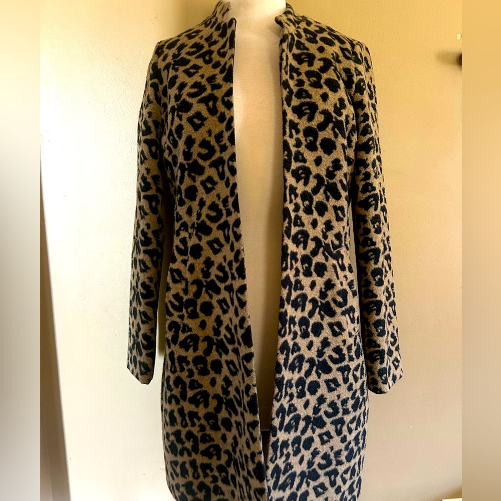 Lulus Leopard Print Open Front Jacket - image 1